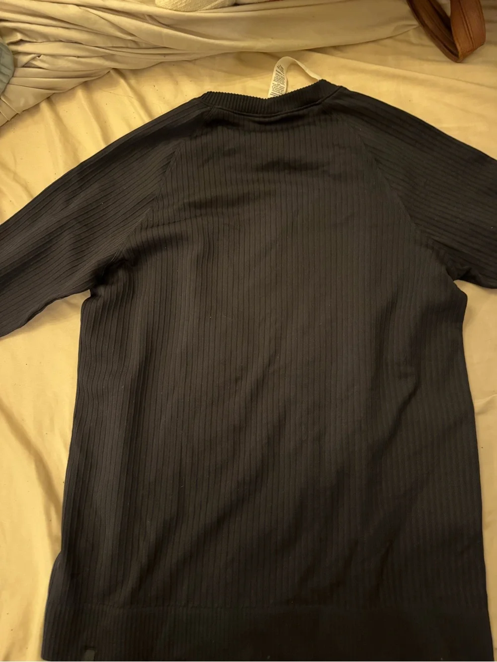 lululemon athletica Black Ribbed Slim Long Sleeve Top
